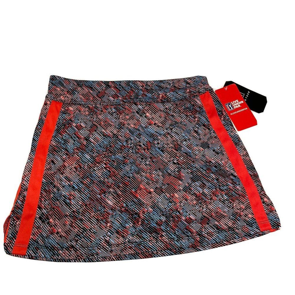 NWT PGA Tour Skort Tennis Golf Multicolor Women's XS Moisture Wicking Pull on